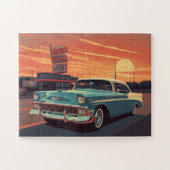 Dementievriendelijke 1950 Drive‑In Puzzel (Horizontaal)