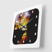 Demerara Sunrise Clock Vierkante Klok (Hoek)