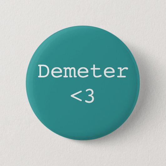 Demeter <3 Godin of Agriculture Ronde Button 5,7 Cm (Voorkant)