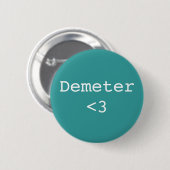Demeter <3 Godin of Agriculture Ronde Button 5,7 Cm (Voorkant /achterkant)