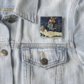 demeter , augustus - triomf van tura kosmè vierkante button 5,1 cm (In situ)