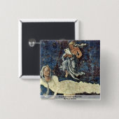 demeter , augustus - triomf van tura kosmè vierkante button 5,1 cm (Voorkant /achterkant)