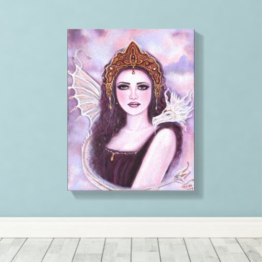 Demeter goddess met serpent van Renee Lavoie Canvas Afdruk (Insitu (Houten vloer))