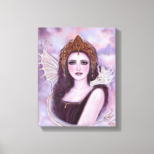 Demeter goddess met serpent van Renee Lavoie Canvas Afdruk (Voorkant)