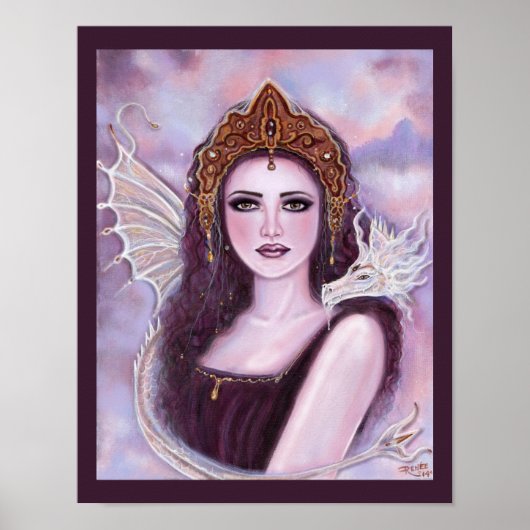 Demeter goddess met serpent van Renee Lavoie Poster (Voorkant)