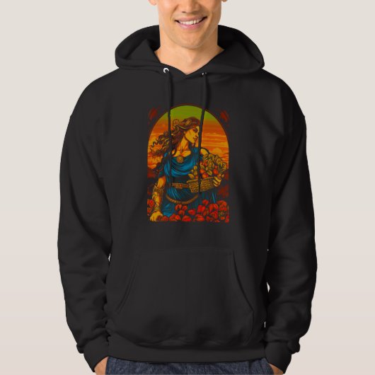 Demeter Greek Mythology Goddess Harvester Hoodie (Voorkant)
