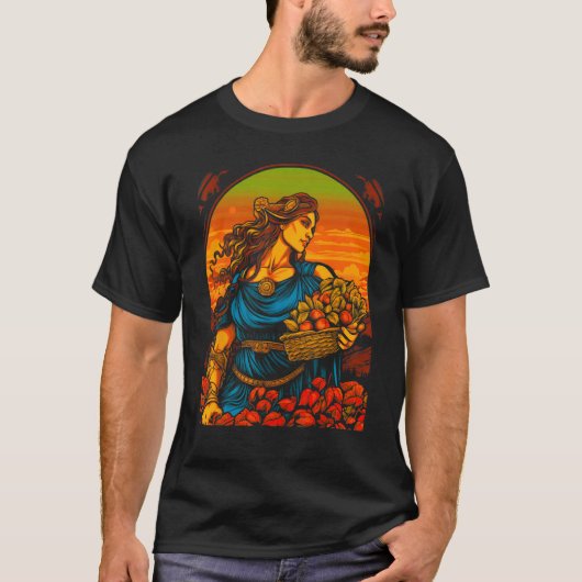 Demeter Greek Mythology Goddess Harvester T-shirt (Voorkant)