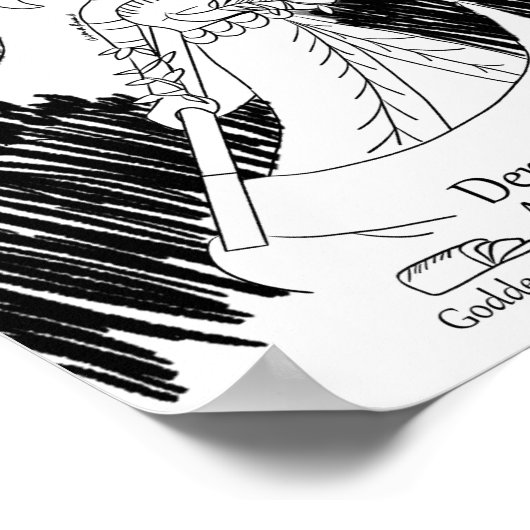 Demeter kleurplaat afdrukken poster (Hoek)