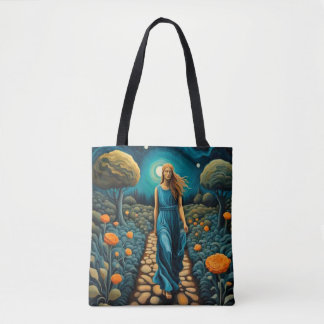Demeter maakt een avondwandeling tote bag