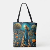 Demeter maakt een avondwandeling tote bag (Achterkant)
