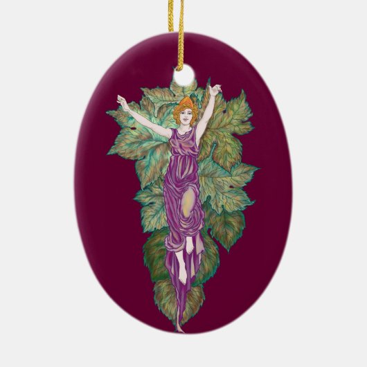 Demeter moeder-godin keramisch ornament (Achterkant)