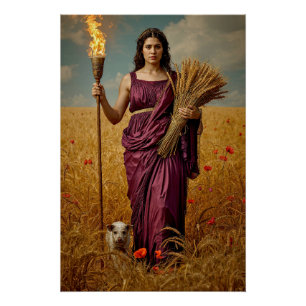 Demeter's Herfst Wachtdienst - Een Treurend Portre Perfect Poster
