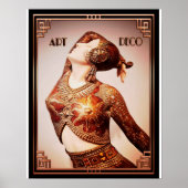 Demetre Chiparus Art Deco Flapper Sculpture Poster (Voorkant)