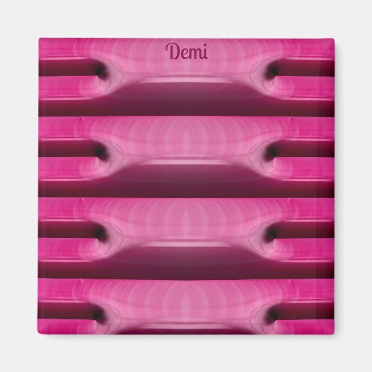 DEMI ~ BON BONS ~ Abstract patroon ~ PINK ~ Magneet (Voorkant)