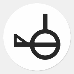 Demi-geslacht Derde Geslacht Gendersymbool Ronde Sticker