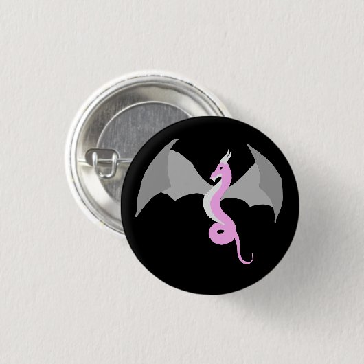 Demi-girl Dragon Button (Voorkant /achterkant)