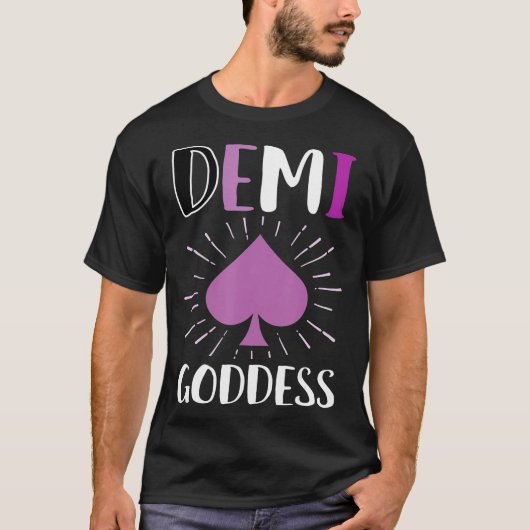 Demi Godess Asexual Demisexual LGBTQ Funny Ace T T-shirt (Voorkant)