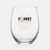 Demi in een donut wijnglas zonder voet (Achterkant)