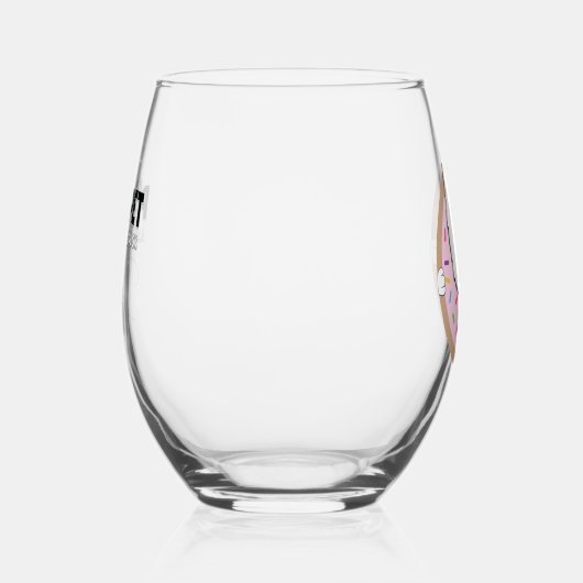 Demi in een donut wijnglas zonder voet (Rechts)