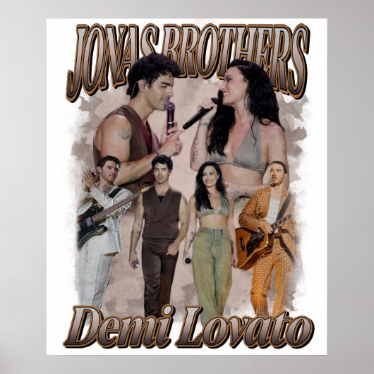 Demi Lovato Jonas Brother Poster (Voorkant)