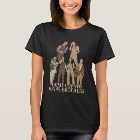 Demi Lovato Jonas Brothers T-shirt (Voorkant)
