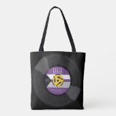 Demi Records Demisexual Pride Vinyl LGBTQ Pin Tote Bag (Achterkant)