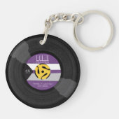 Demi Records Demisexual Pride Vinyl LGBTQ Sleutelhanger (Achterkant)