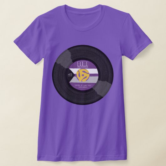 Demi Records Demisexual Pride Vinyl LGBTQ T-shirt (Laagn)