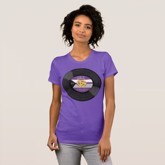 Demi Records Demisexual Pride Vinyl LGBTQ T-shirt (Voorkant volledig)