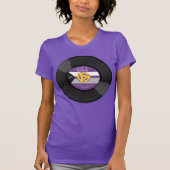 Demi Records Demisexual Pride Vinyl LGBTQ T-shirt (Voorkant)