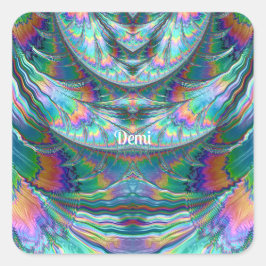 DEMI ~ Shades Glanzende PASTEL 3D ~ Vierkante Sticker