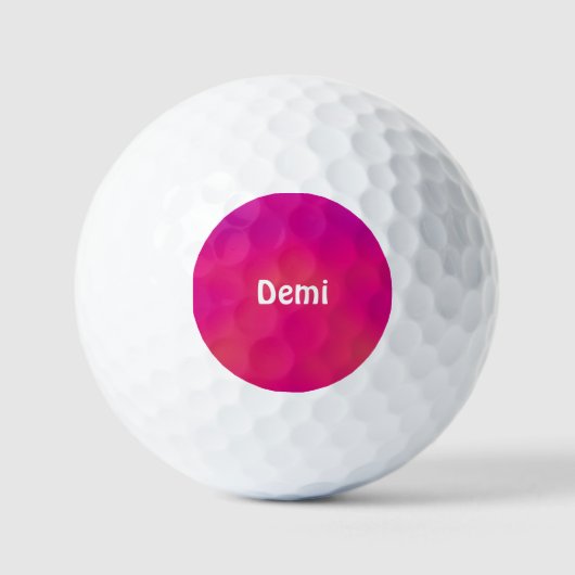 DEMI ~ Shades of Pink patterned Golf Ball - uniek Golfballen (Voorkant)