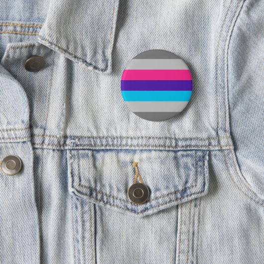 Demiandrogyne Pride Flag Ronde Button 5,7 Cm (In situ)
