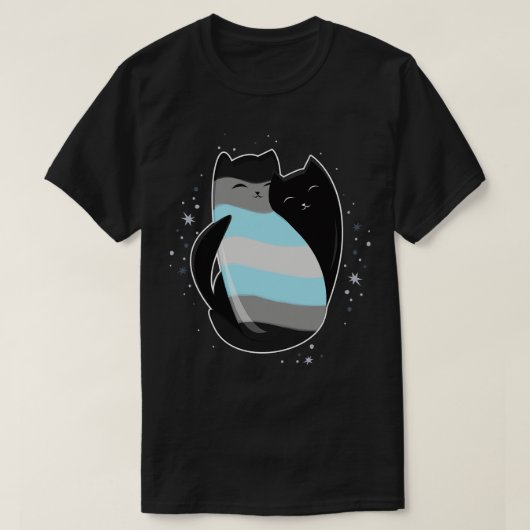 Demiboy Cat LGBT Pride Vlag T-shirt (Design voorkant)