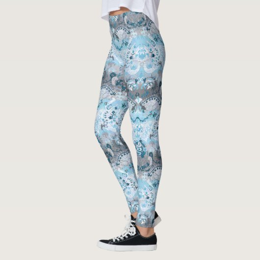 Demiboy Dragon Damask - Stijlvolle pride Flag Colo Leggings (Links)