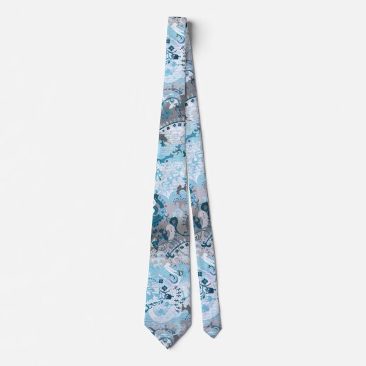 Demiboy Dragon Damask - Stijlvolle pride Flag Colo Stropdas (Voorkant)