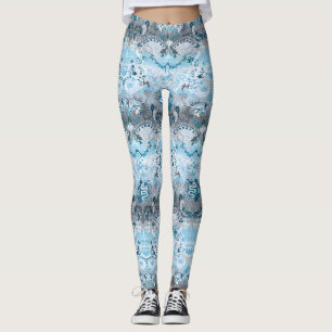 Demiboy Dragon Damask - Stylish Pride Flag Colors Leggings