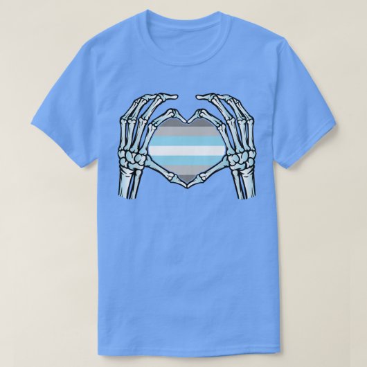Demiboy Gay Skeleton Nonbinary Geslacht T-shirt (Design voorkant)