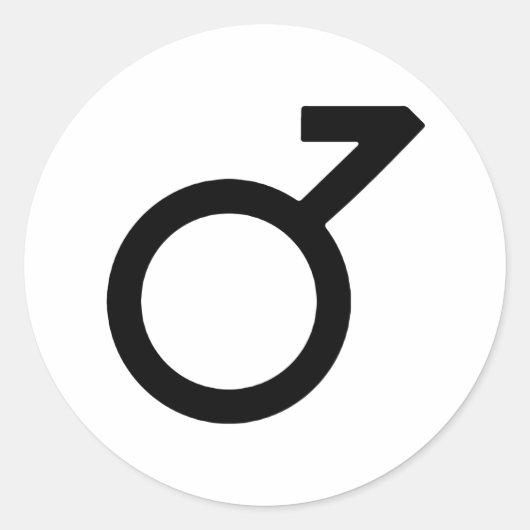 Demiboy-gendersymbool Ronde Sticker (Voorkant)