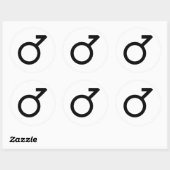 Demiboy-gendersymbool Ronde Sticker (Vel)