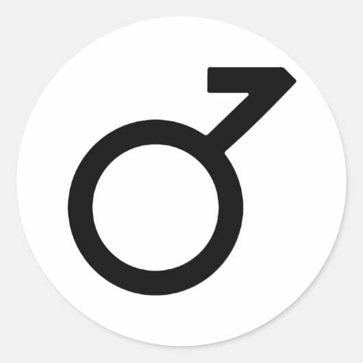Demiboy-gendersymbool Ronde Sticker (Voorkant)