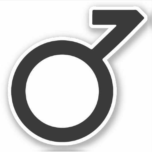 Demiboy-gendersymbool Sticker (Voorkant)