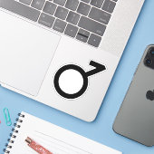 Demiboy-gendersymbool Sticker (Laptop met iPhone)