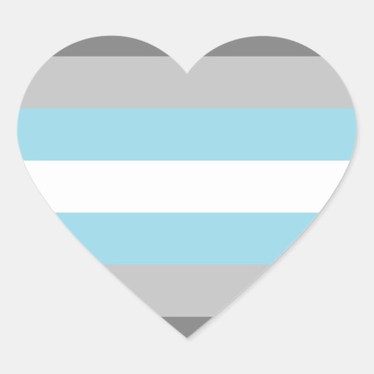 Demiboy Pride Flag Hart Sticker (Voorkant)