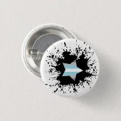 Demiboy Pride Flag Ink Splash Star Ronde Button 3,2 Cm (Voorkant /achterkant)