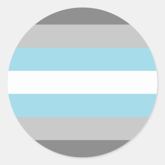 Demiboy Pride Flag Ronde Sticker (Voorkant)