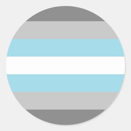 Demiboy Pride Flag Ronde Sticker (Voorkant)
