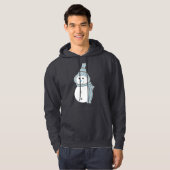 Demiboy Pride Flag Sneeuwman Sneeuwman Blauw Hoodie (Voorkant volledig)