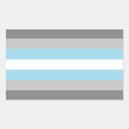Demiboy Pride Rechthoekige Sticker (Voorkant)