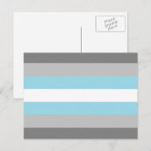 Demiboy Pride Vlag Briefkaart (Voorkant / Achterkant)